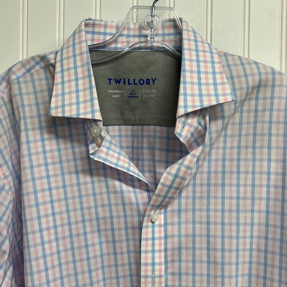 Twillory Button Down Long Sleeve Men’s Shirt Size 17 36/37 Tailored Fit - Picture 2 of 5